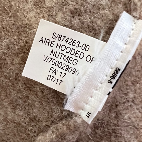 🌸 Banana Republic Women's Nutmeg Wool Hooded Open Front Cardigan Sweater - Picture 4 of 8